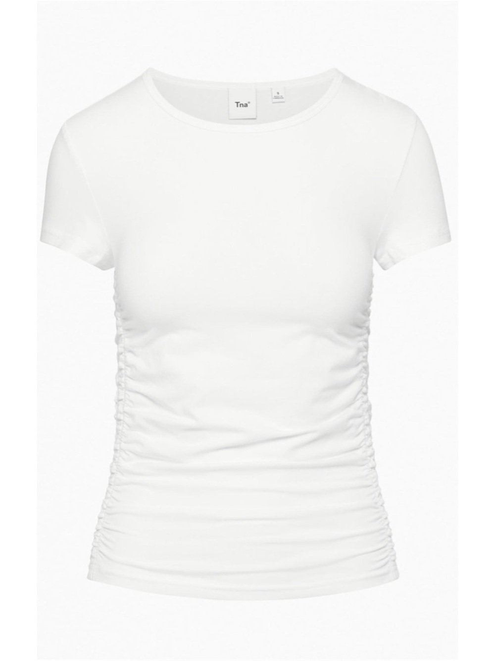 Aritzia TNA Chill Malibu Ruched Short Sleeve Tee